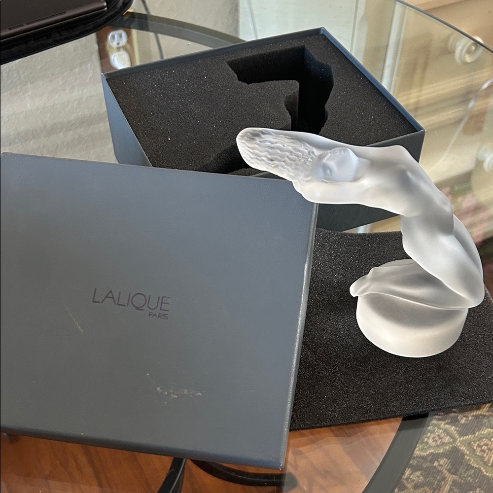 Lalique Paris Crystal, Presse-Papier Chrysis in Frosted White